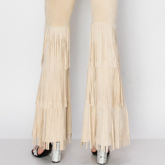 VOCAL SUEDE FRINGE PANTS (3-COLORS) STEVIE KNICKS Woodstock HIPPIE western SM-3X - Picture 9 of 12